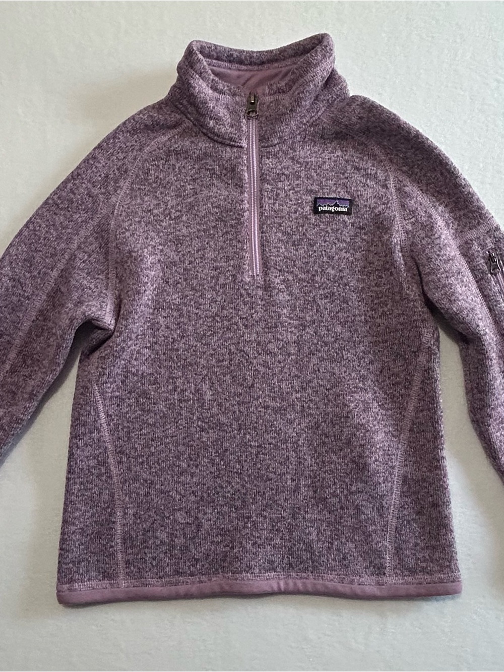 Patagonia Kids Better Sweater 1/4 Zip Fleece Heather Purple Size Small S